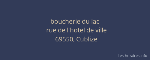 boucherie du lac