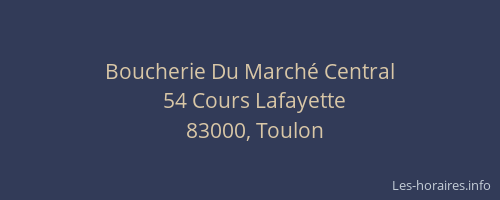 Boucherie Du Marché Central