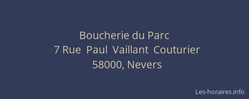 Boucherie du Parc