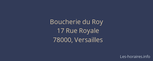 Boucherie du Roy