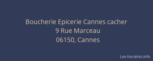 Boucherie Epicerie Cannes cacher