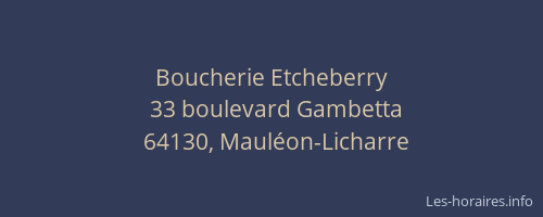 Boucherie Etcheberry