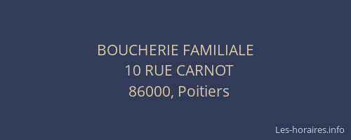 BOUCHERIE FAMILIALE