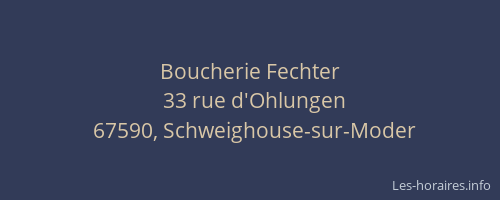 Boucherie Fechter