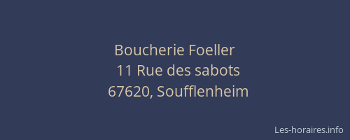 Boucherie Foeller