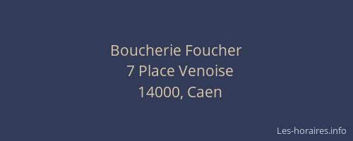 Boucherie Foucher
