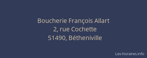 Boucherie François Allart