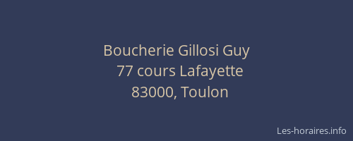 Boucherie Gillosi Guy
