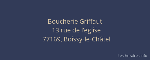 Boucherie Griffaut