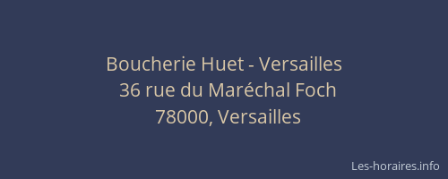 Boucherie Huet - Versailles