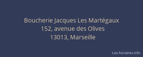 Boucherie Jacques Les Martégaux