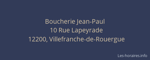 Boucherie Jean-Paul