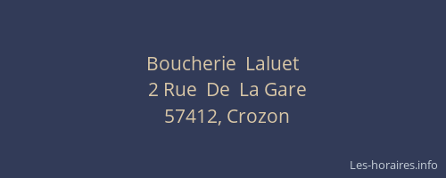 Boucherie  Laluet