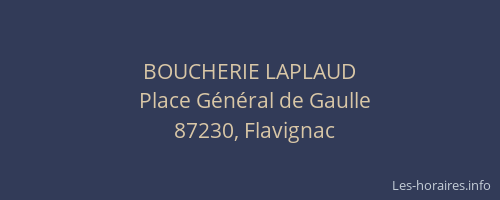 BOUCHERIE LAPLAUD