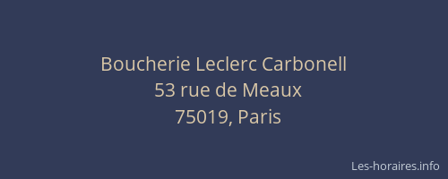 Boucherie Leclerc Carbonell