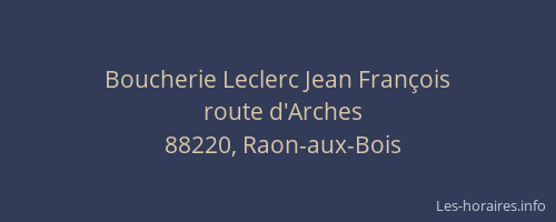Boucherie Leclerc Jean François