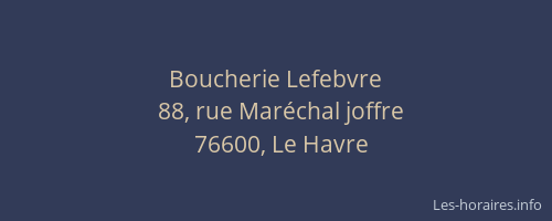 Boucherie Lefebvre