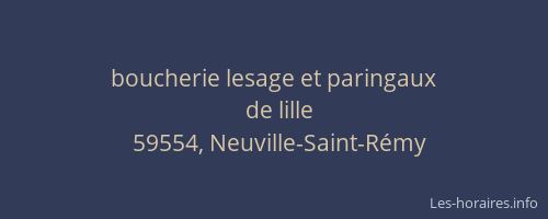 boucherie lesage et paringaux
