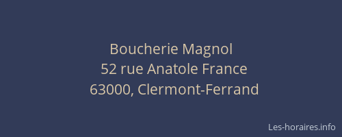 Boucherie Magnol