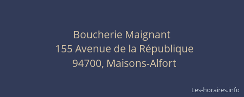 Boucherie Maignant