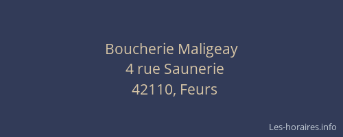 Boucherie Maligeay