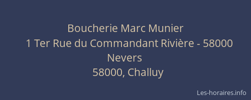 Boucherie Marc Munier