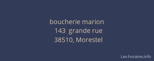 boucherie marion