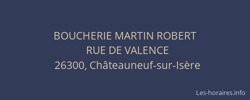 BOUCHERIE MARTIN ROBERT