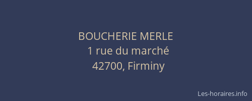 BOUCHERIE MERLE