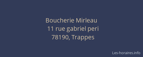 Boucherie Mirleau