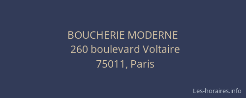 BOUCHERIE MODERNE
