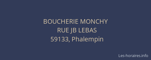 BOUCHERIE MONCHY