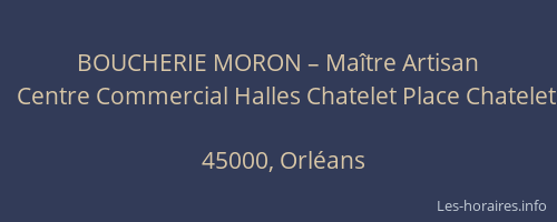 BOUCHERIE MORON – Maître Artisan