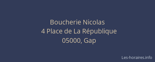 Boucherie Nicolas