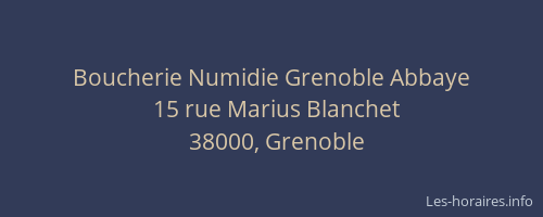 Boucherie Numidie Grenoble Abbaye