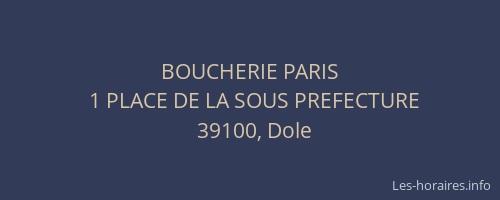 BOUCHERIE PARIS