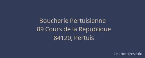 Boucherie Pertuisienne