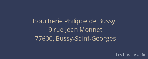 Boucherie Philippe de Bussy