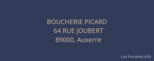 BOUCHERIE PICARD