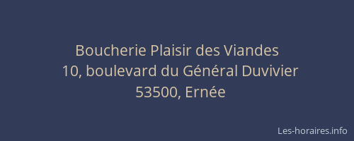 Boucherie Plaisir des Viandes