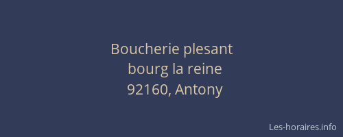 Boucherie plesant