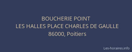 BOUCHERIE POINT