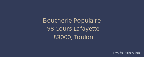 Boucherie Populaire