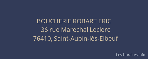 BOUCHERIE ROBART ERIC