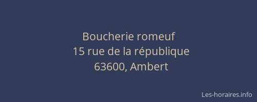 Boucherie romeuf