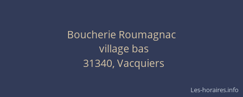 Boucherie Roumagnac