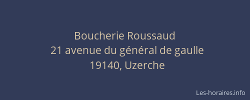 Boucherie Roussaud