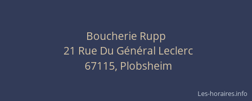 Boucherie Rupp