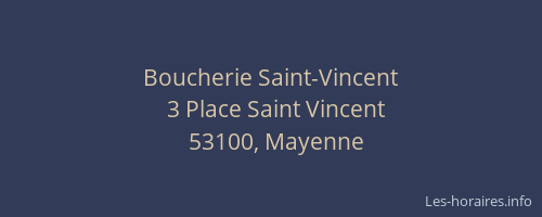 Boucherie Saint-Vincent