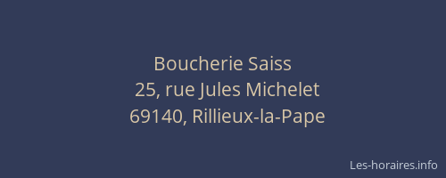 Boucherie Saiss